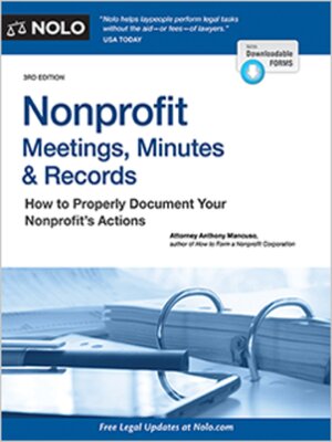 cover image of Nonprofit Meetings, Minutes, and Records